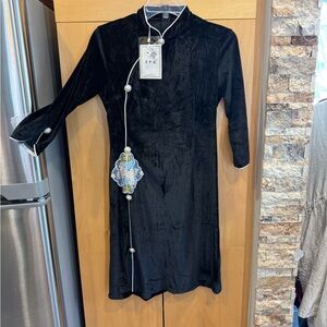 Velvet Chinese Dress
